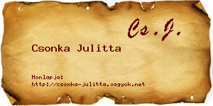 Csonka Julitta névjegykártya